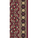 Tappeto persiano Tabriz classico passatoia rosso senza medaglione 12176