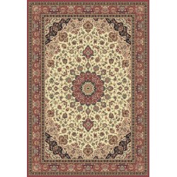 Carpet classico Isfahan classico medaglione crema-rosa 12217