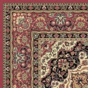 Tappeto persiano Isfahan classico medaglione crema-rosa 12217