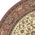 Carpet classico Isfahan classico rotondo medaglione crema-rosa 12217