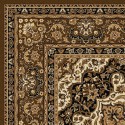 Tappeto persiano Isfahan classico medaglione crema-marrone 12217