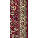 Tappeto persiano Tabriz classico passatoia floreale rosso 13720