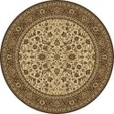 Carpet classico Tabriz classico rotondo floreale crema-marrone 13720