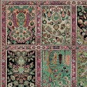 Tappeto persiano Qum formelle lana verde 1258