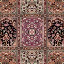 Tappeto persiano Qum formelle lana rosa 1258