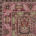 Carpet classico Qum formelle lana rosa 1258