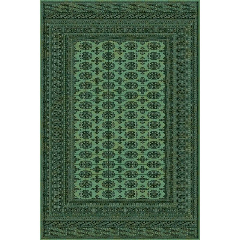 Carpet classico Bukhara lana extra fine verde 1292-671
