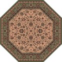 Carpet classico Tabriz fine lana ottagonale crema-verde 1516-508