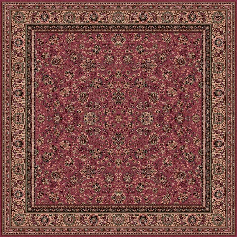 Carpet classico Tabriz fine lana quadrato rosa 1561-516