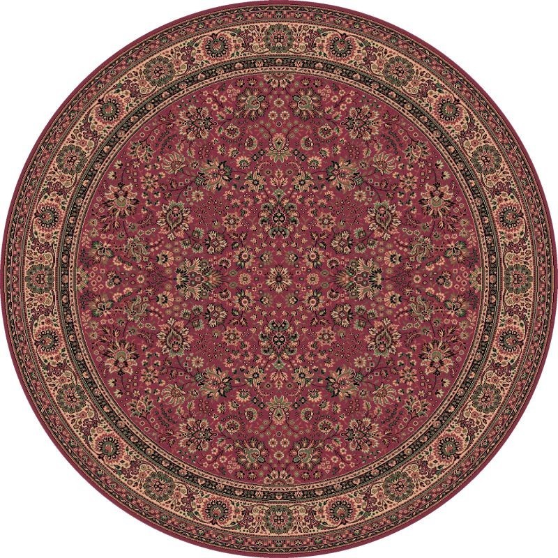 Tappeto persiano Tabriz fine lana rotondo rosa 1570-516