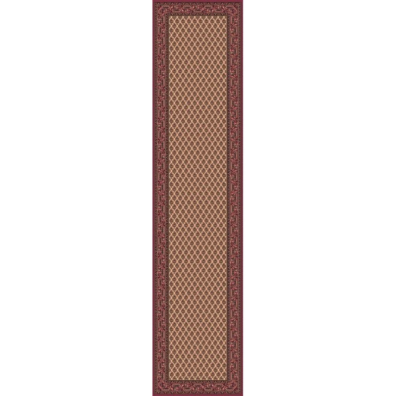 Carpet classico Mir fine lana passatoia crema-rosa 1581