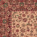 Tappeto persiano Qum fine lana crema-rosso 1639
