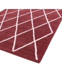 tappeto design Albany Diamond Berry con cuscino gemello bianco/beige/tortora