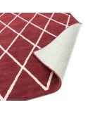 tappeto design Albany Diamond Berry con cuscino gemello bianco/beige/tortora