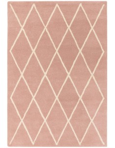 tappeto design Albany Diamond Pink con cuscino gemello viola/lilla/rosa
