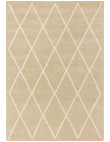 tappeto design Albany Diamond Sand con cuscino gemello bianco/beige/tortora