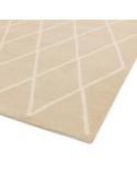 tappeto design Albany Diamond Sand con cuscino gemello bianco/beige/tortora
