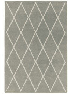 tappeto design Albany Diamond Silver con cuscino gemello grigio/nero/antracite