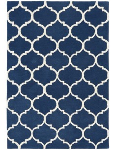 tappeto design Albany Ogee Blue con cuscino gemello blu/azzurro