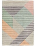 tappeto design Dash Da01 Pastel Multi con cuscino gemello multicolor