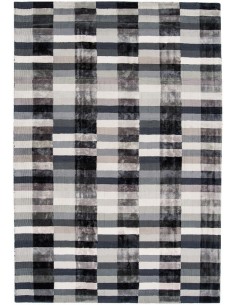 tappeto design Deco Graphite con cuscino gemello grigio/nero/antracite