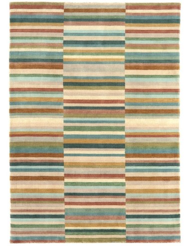 tappeto design Jacob Green Multi con cuscino gemello verde/oliva