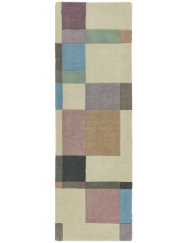 tappeto design Reef Rf17 Blocks Pastel Passatoia con cuscino gemello multicolor