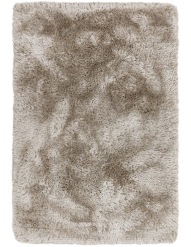tappeto shaggy pelo lungo Plush Sand rotondo bianco/beige/tortora