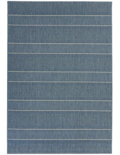 tappeto moderno Patio 10 Blue Stripe blu/azzurro